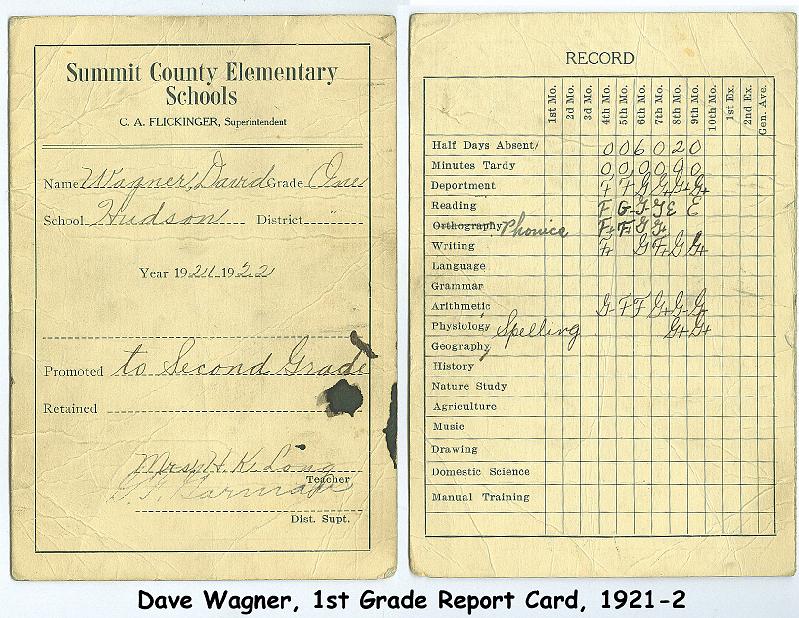 1921_Wagner, Dave 1st grade